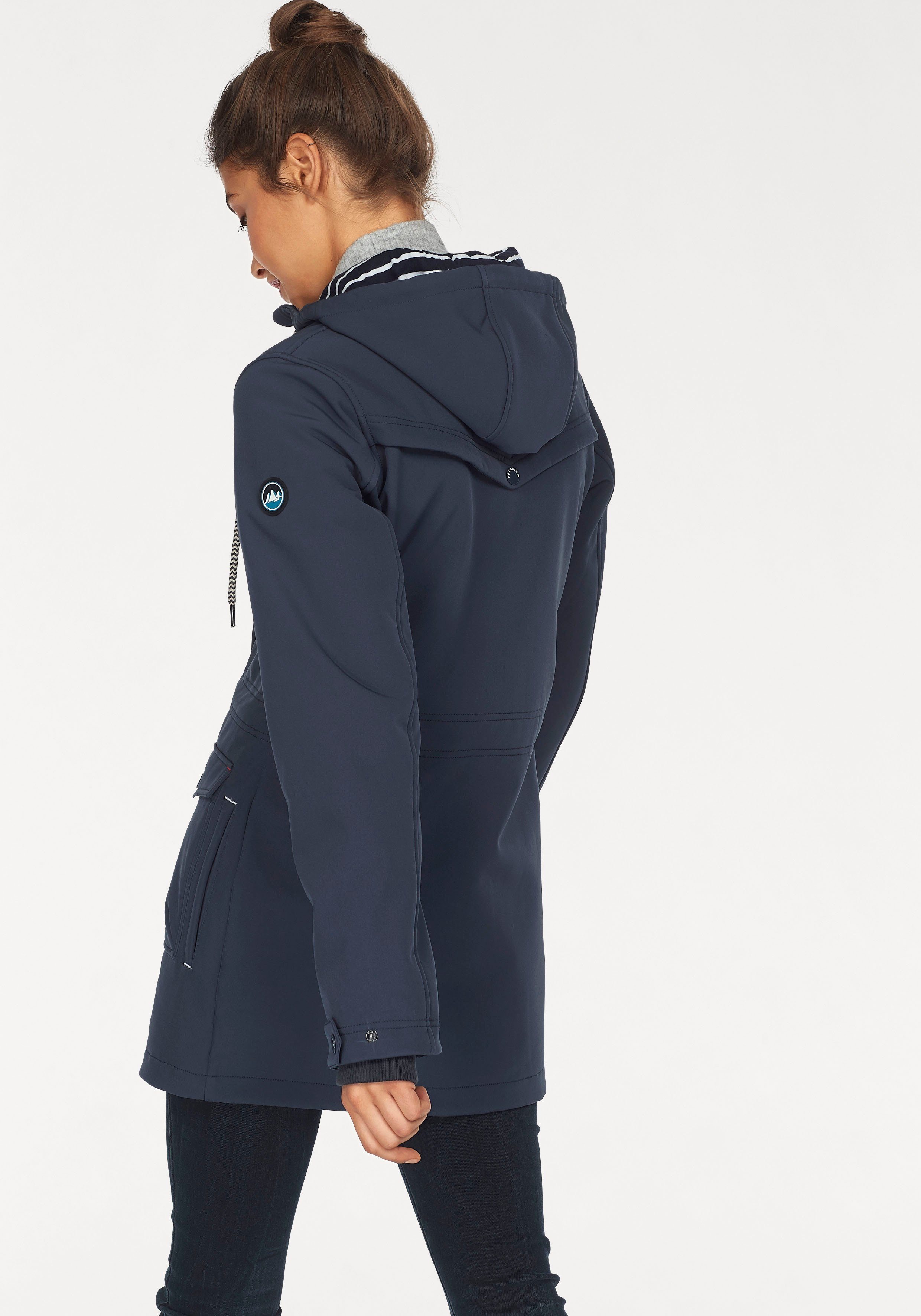 Polarino Softshellparka mit Fleece-Innenseite, aus Softshell, günstig online kaufen