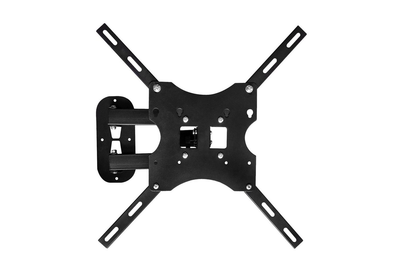 EAXUS TV-Wandhalterung Universal Wandbefestigung aus Stahl, (bis 50 Zoll, Halterung inkl. Montage-Material, -15°/+15° neigbar, 180° drehbar, bis 35kg)