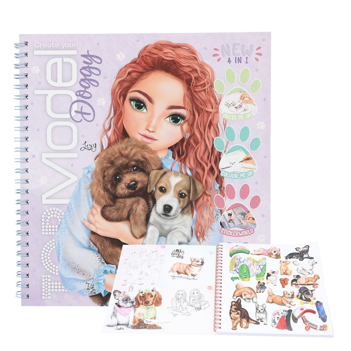 Malbuch TOPModel Doggy Malbuch - Kreativbuch mit Stickern