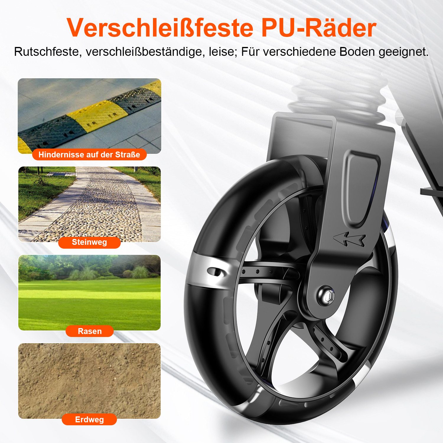 FOXSPORT Cityroller klappbar & höhenverstellbar, 1 km/h, Kick Scooter mit LED-Radlicht & Fußplattenbeleuchtung – Bild 5 von 5