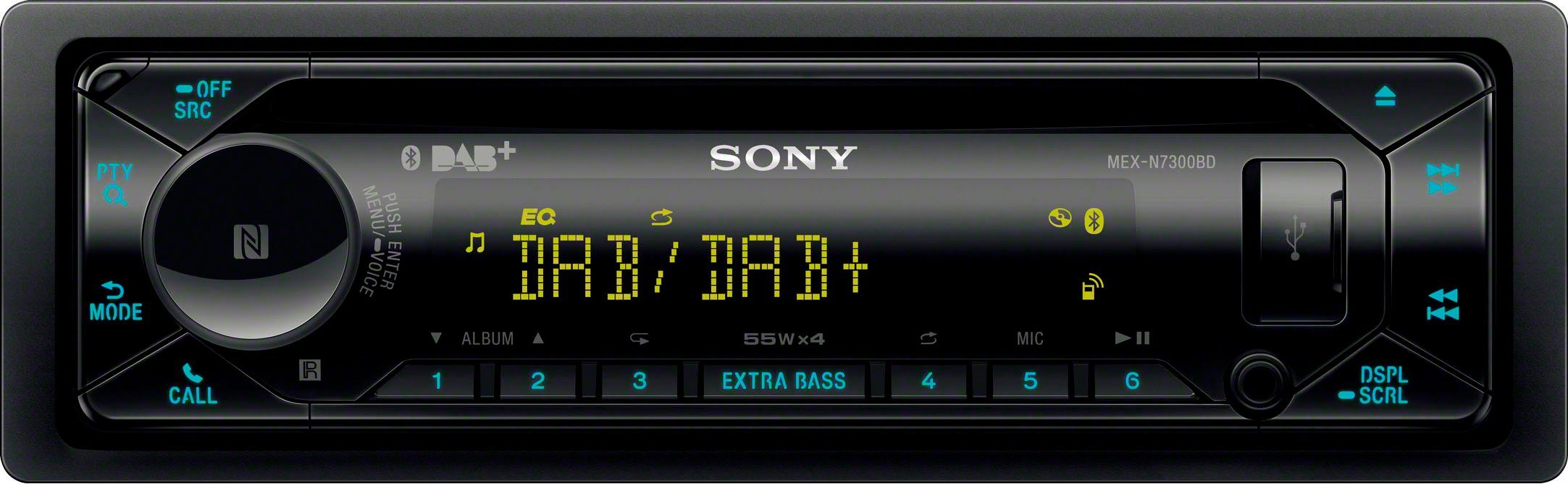 (DAB), 55 W) Sony MEXN7300KIT Autoradio (Digitalradio