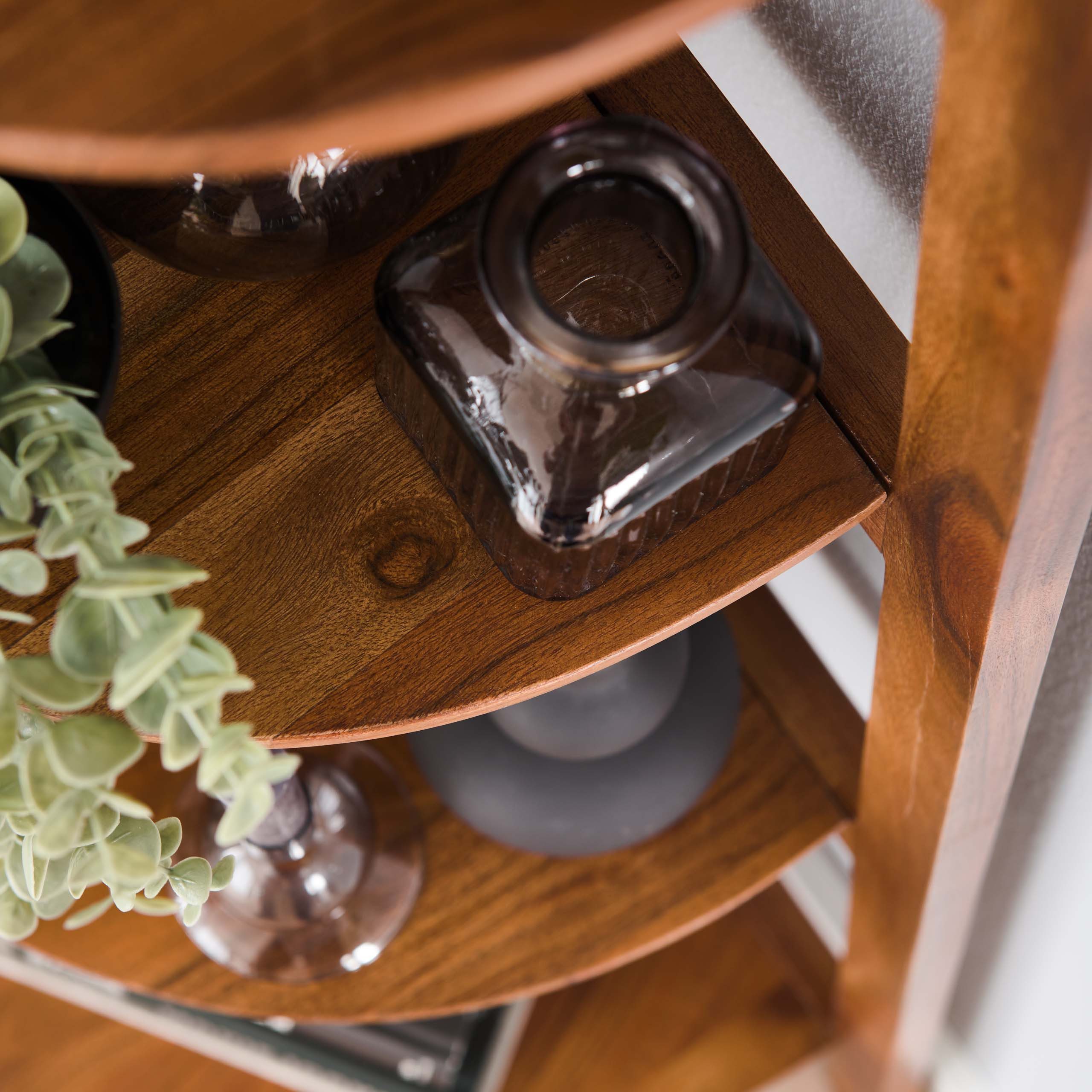 Sitheim-Europe Eckregal Eckaregal Angle / Massiv Akazie sand, 1-tlg., 5 Etagen