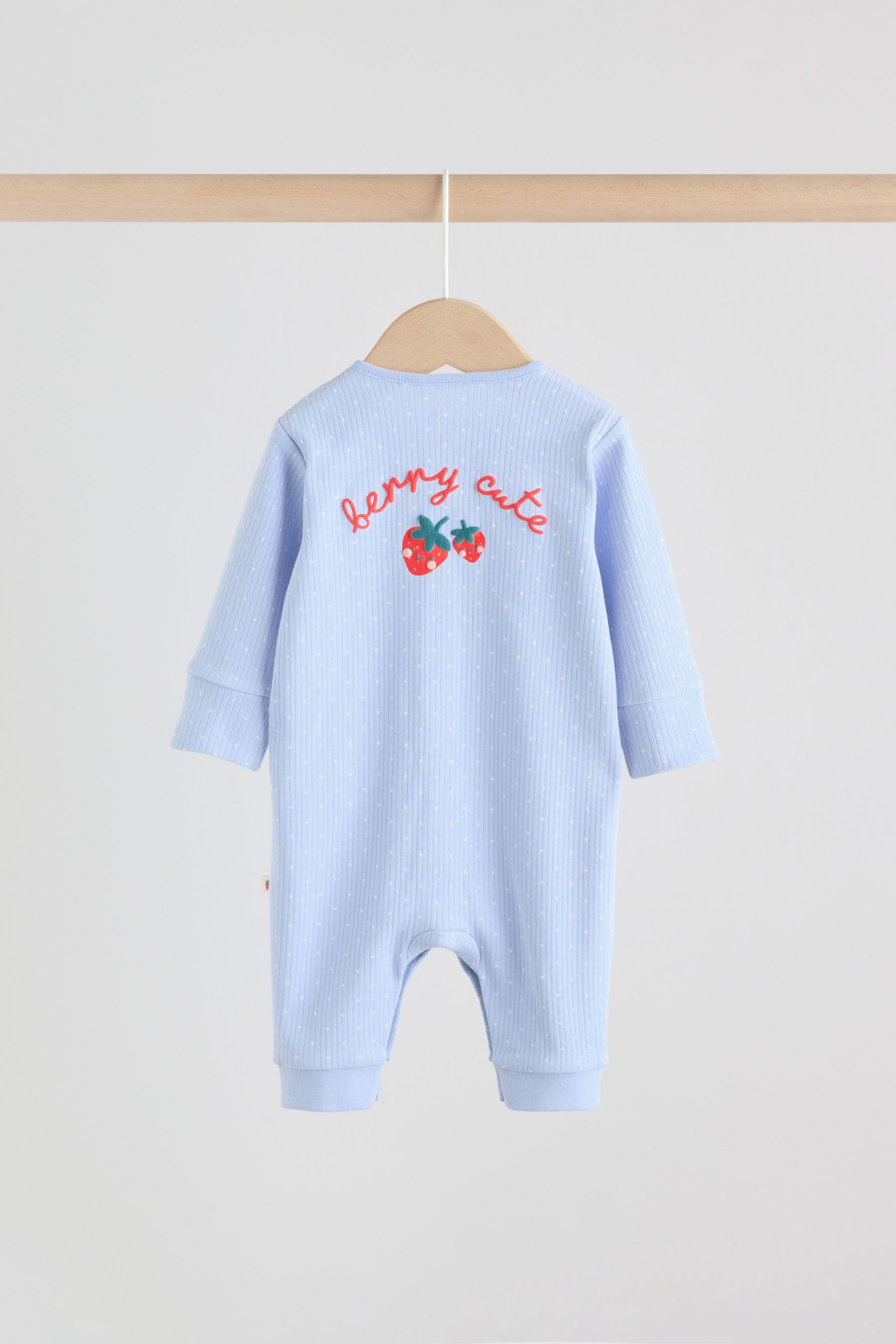 Next Schlafoverall 3er-Pack Baby-Schlafanzüge, Erdbeeren (3-tlg) – Bild 5 von 5