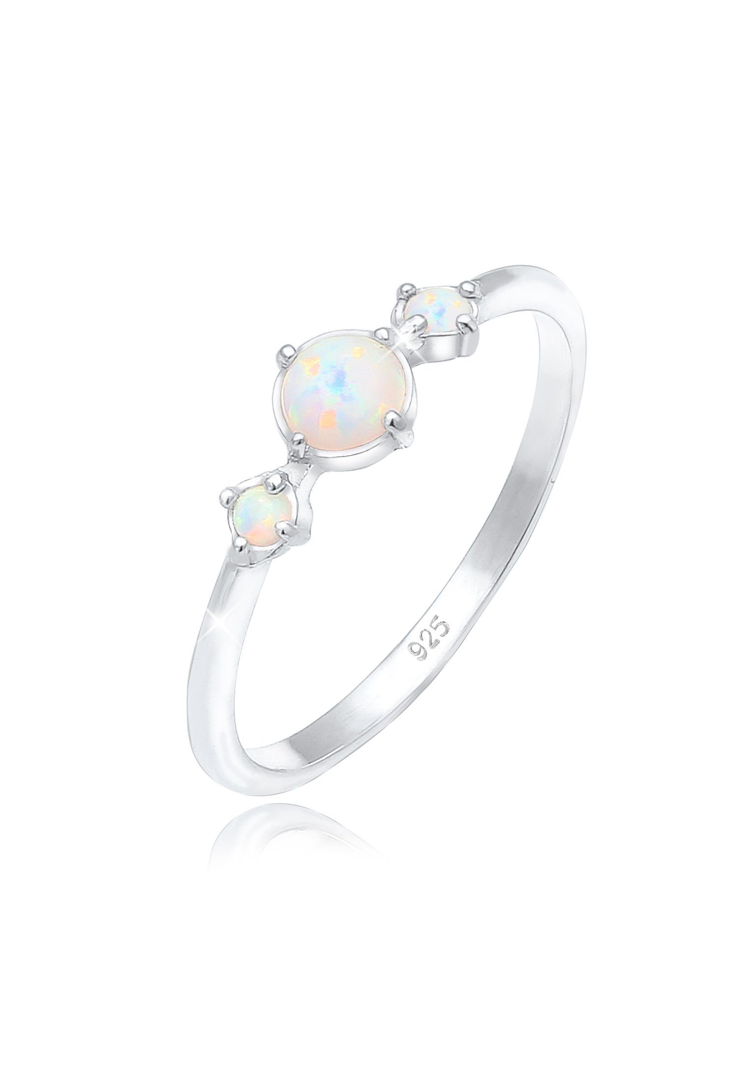 Elli Fingerring Opal Rund Trio Vintage günstig online kaufen