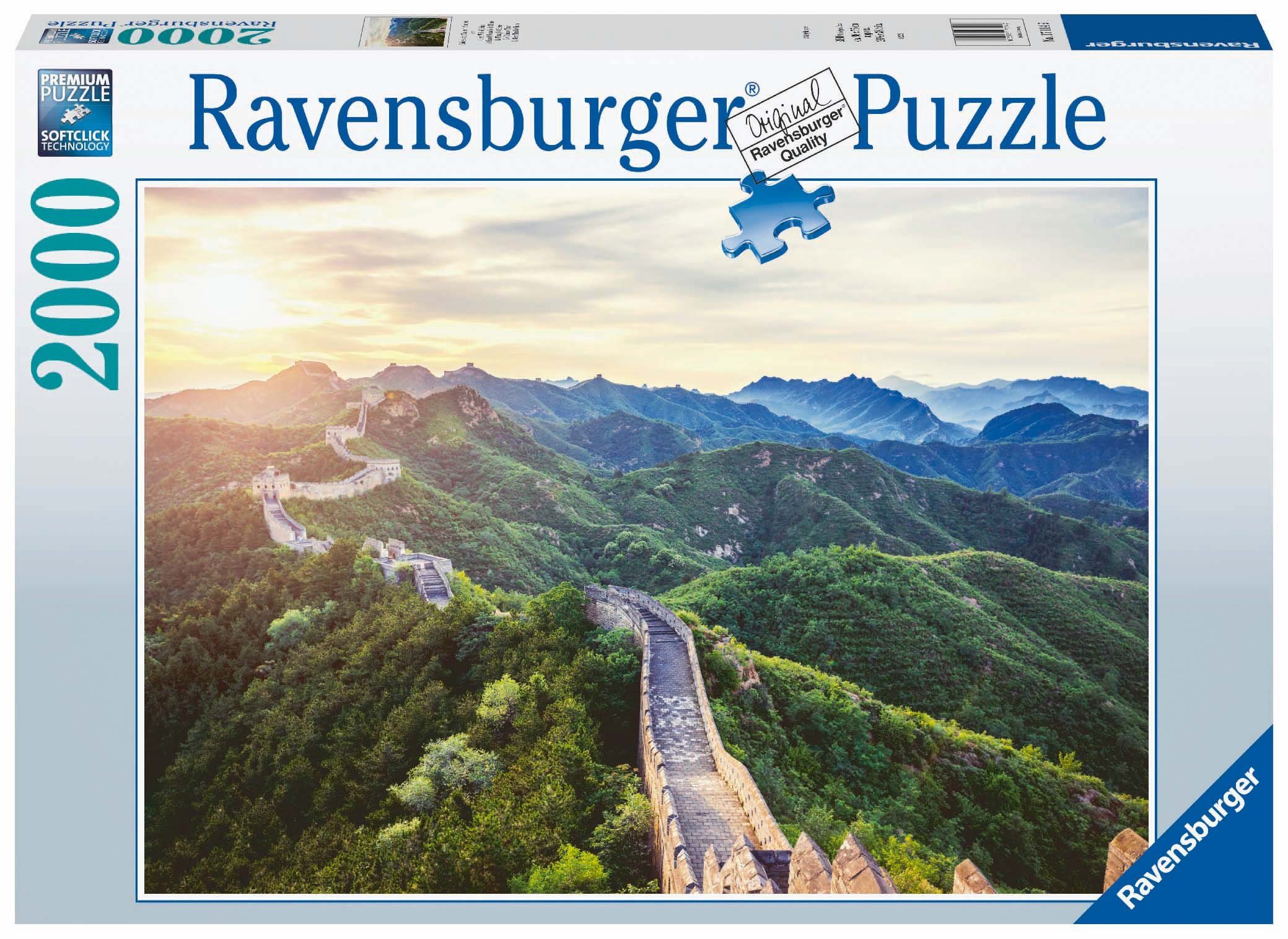 Ravensburger Puzzle Chinesische Mauer im Sonnenlicht, 2000 Puzzleteile, Made in Germany, FSC® - schützt Wald - weltweit