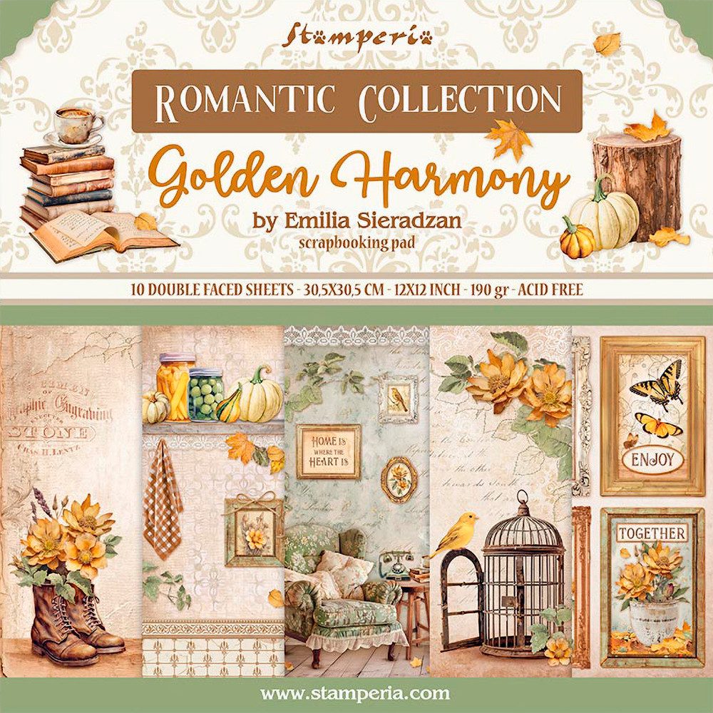 Stamperia Motivpapier Golden Harmony, 10 Bogen