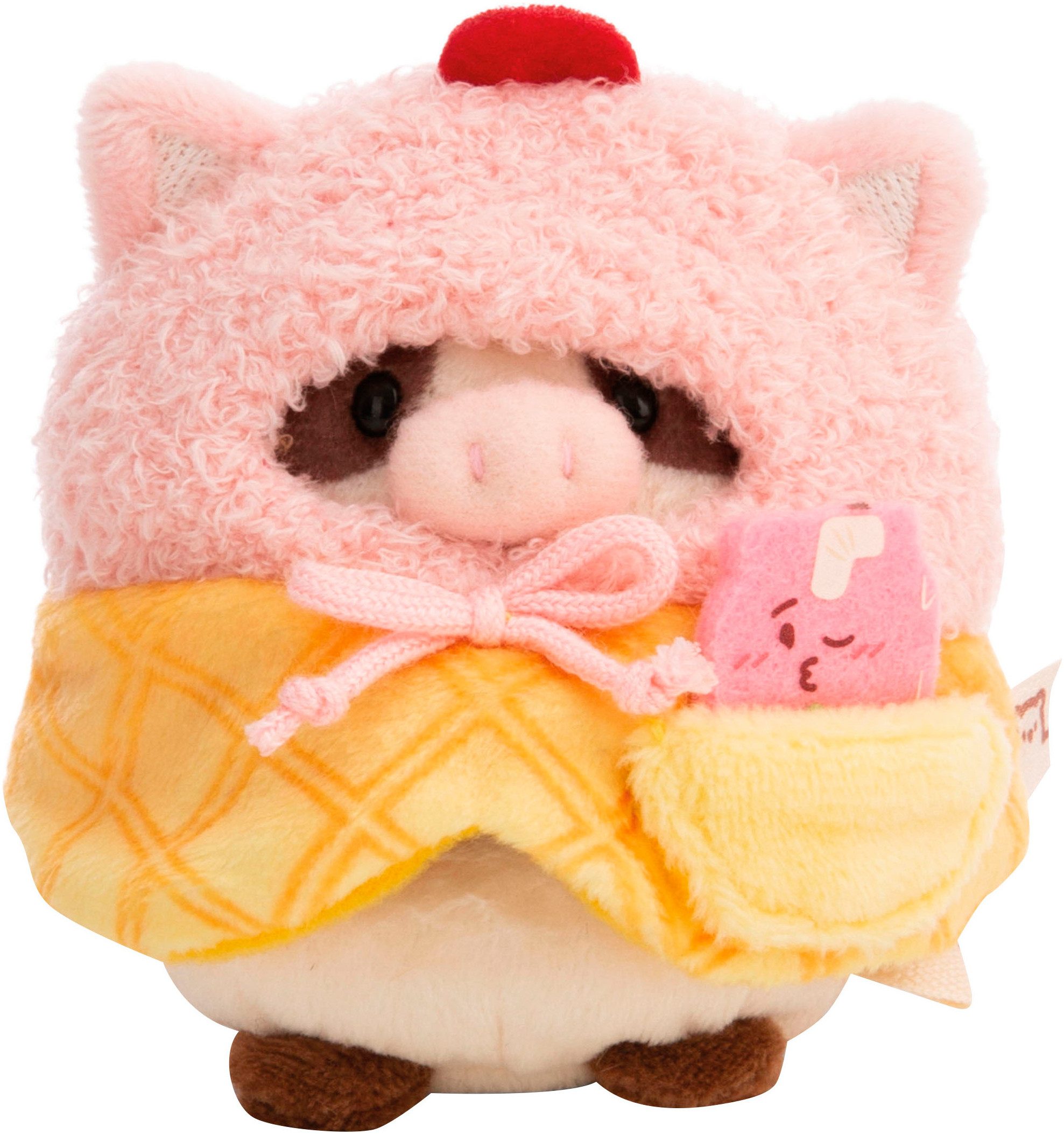 Nici Kuscheltier mymochi, Set Kuh Moona 8 cm mit Milch-Shake und Softeiskostüm