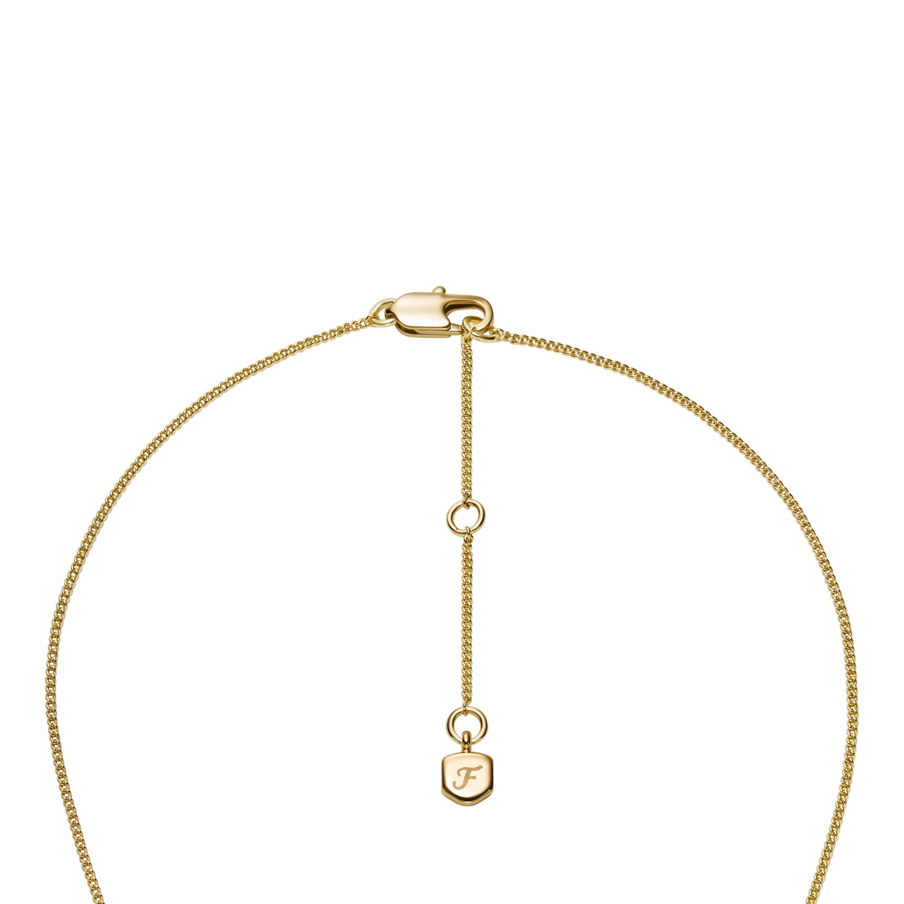 Fossil Kette mit Anhänger Schmuck Geschenk Metall ELLIS, mit Zirkonia (synth) – Bild 4 von 5
