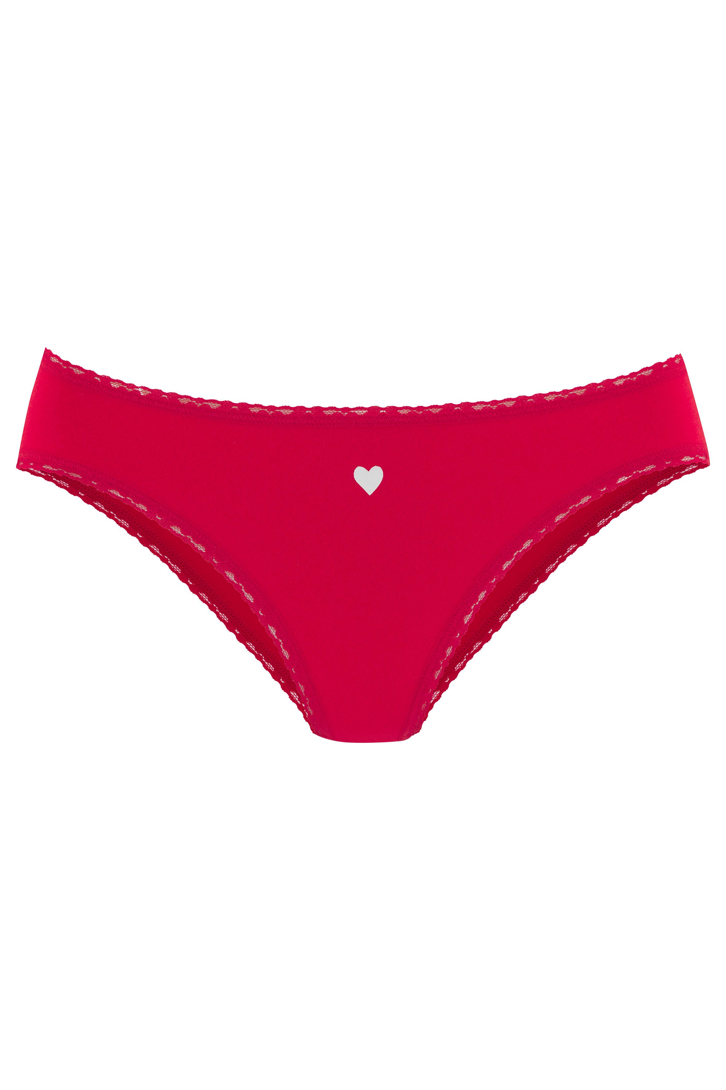 LASCANA Jazz-Pants Slips Geschenk Box (5er-Pack) mit süßen Herzchen-Prints und aus elastischer Baumwoll-Qualität – Bild 4 von 5