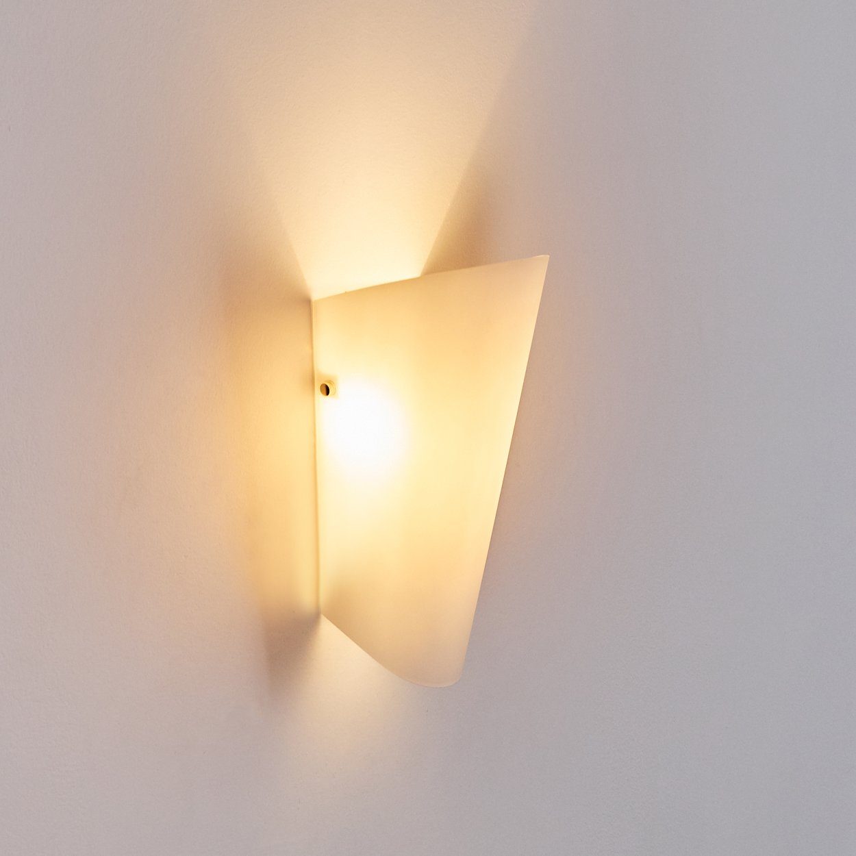 Wandleuchte Up mit der aus moderne ohne Glas mit hofstein Down-Effekt in Wandlampe Weiß, Lichtspiel Wand, & »Volvera« Innen Leuchtmittel, an 1xE27,