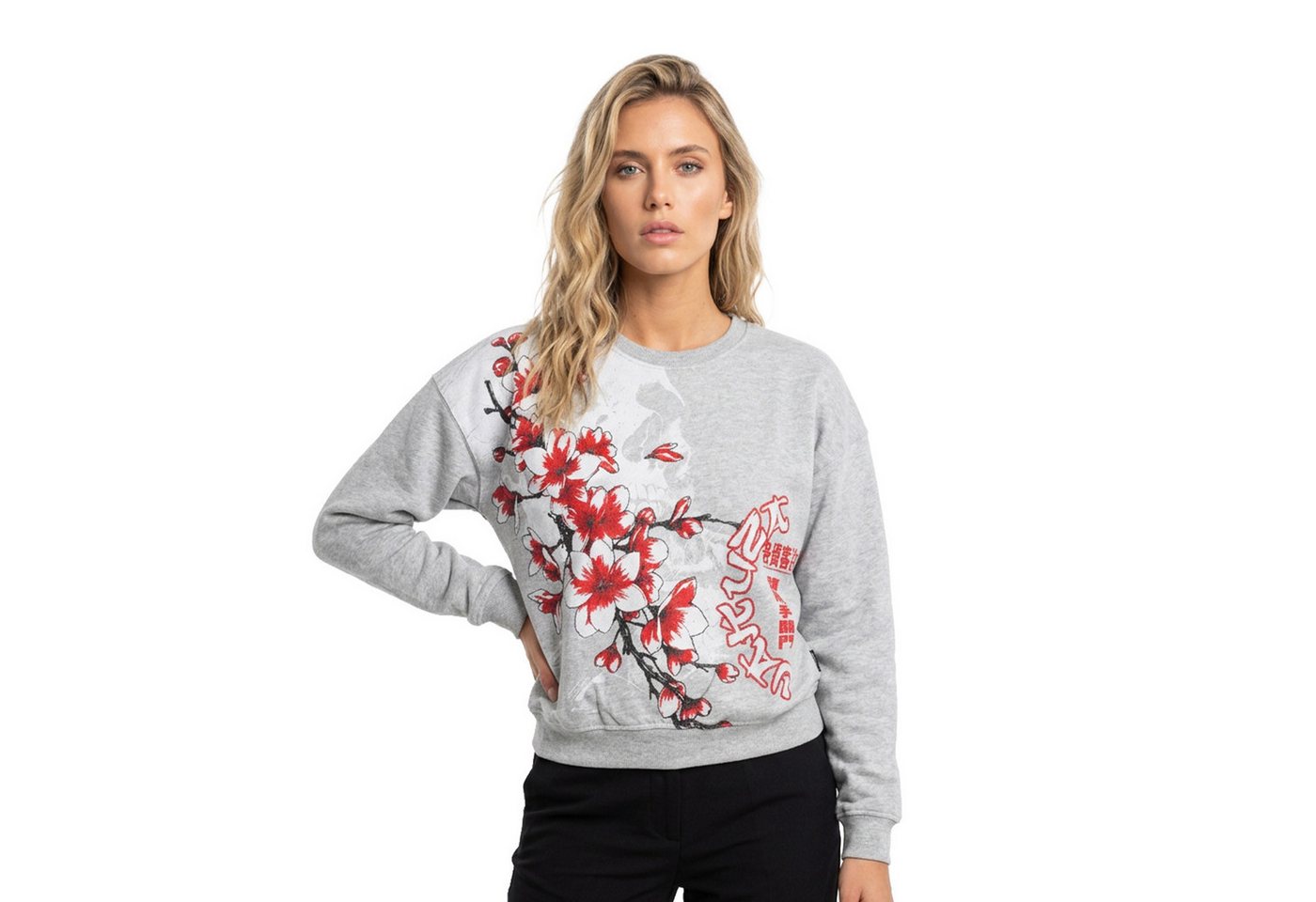 YAKUZA Sweatshirt Hanami im Oversized Look