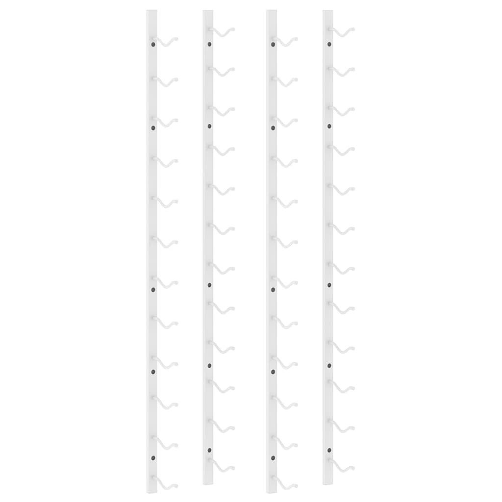Weinregal Wand-Weinregal für 12 Flaschen 2 Stk. Weiß Eisen