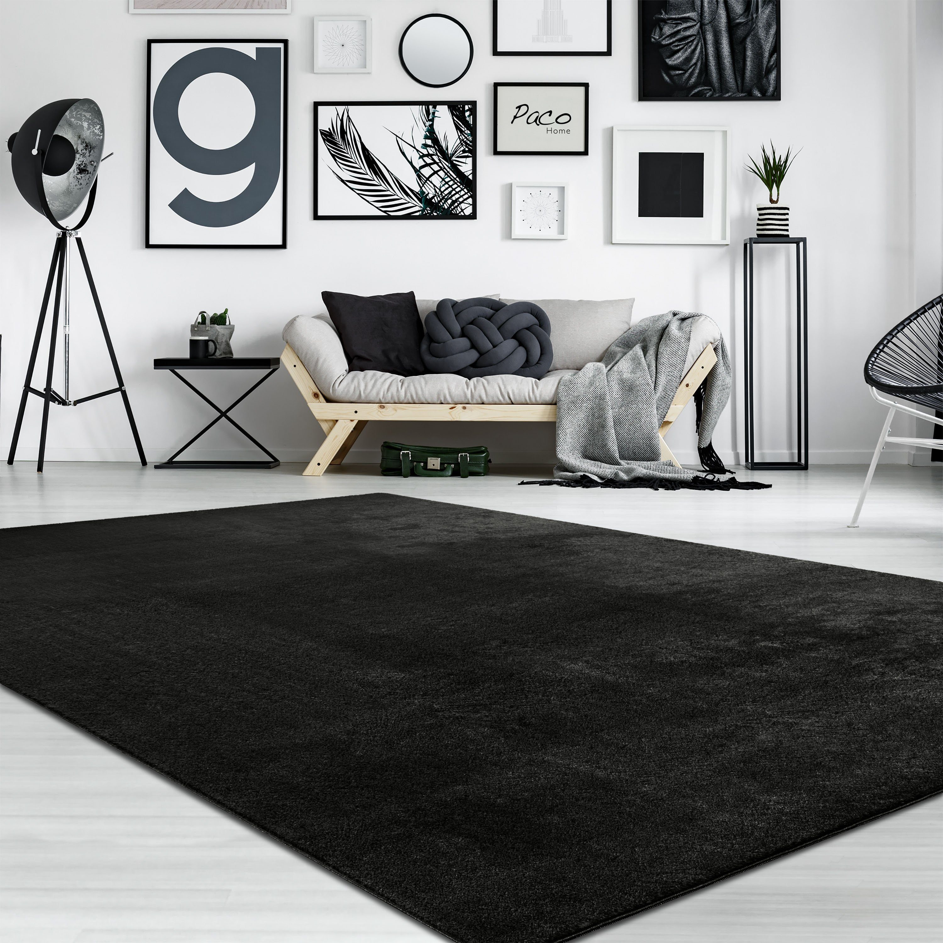 Teppich »Cadiz 630«, Paco Home, rechteckig, Höhe 18 mm, Kurzflor,  Uni-Farben, besonders weich, ideal im Wohnzimmer & Schlafzimmer online  kaufen | OTTO