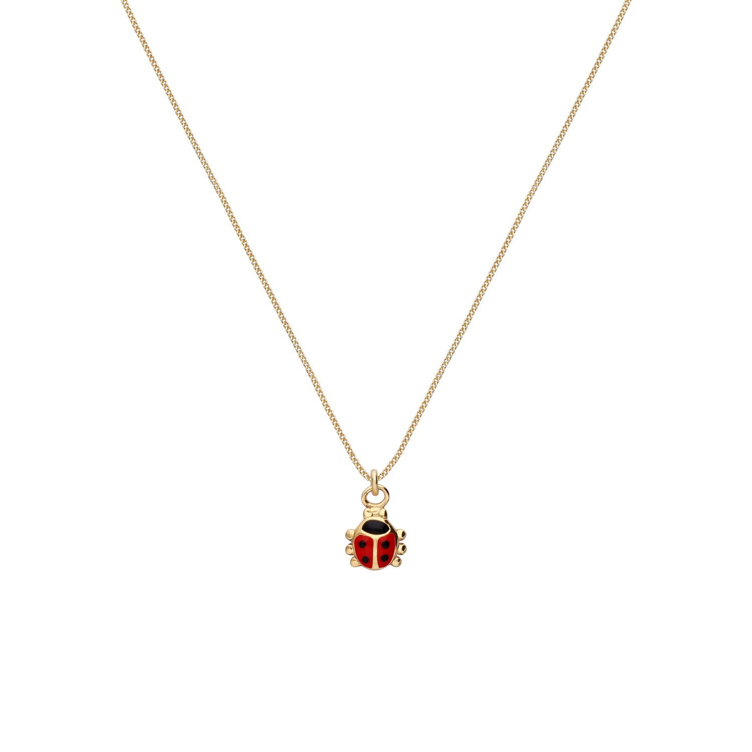 LUCARDI Kette mit Anhänger Halskette - 925 Silber - Gold - Emaille - Kinder