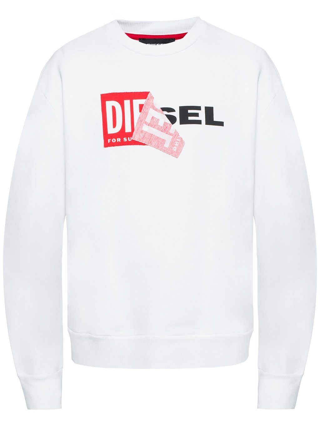 Diesel Sweatshirt Oversize Pullover S-SAMY Weiß