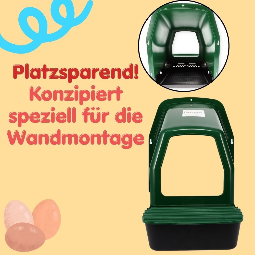 GarPet Vogelkäfig 2er Set Legenester Hühner Abrollnest Hühnernest Legenest Wandmontage
