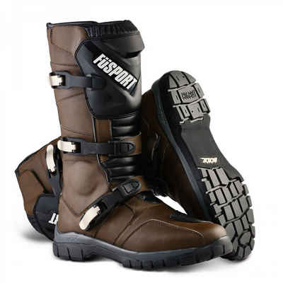 FüSPORT FüSport Simpson x Motoz Braun - Offroad-/Endurostiefel einstellbar, Motorradstiefel