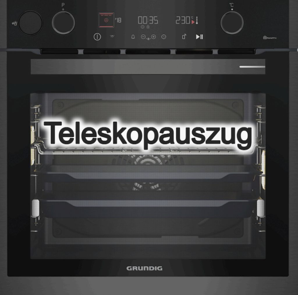 Grundig Dampfbackofen Teleskopvollauszug SmartAero Pro GEBD19401DXHI