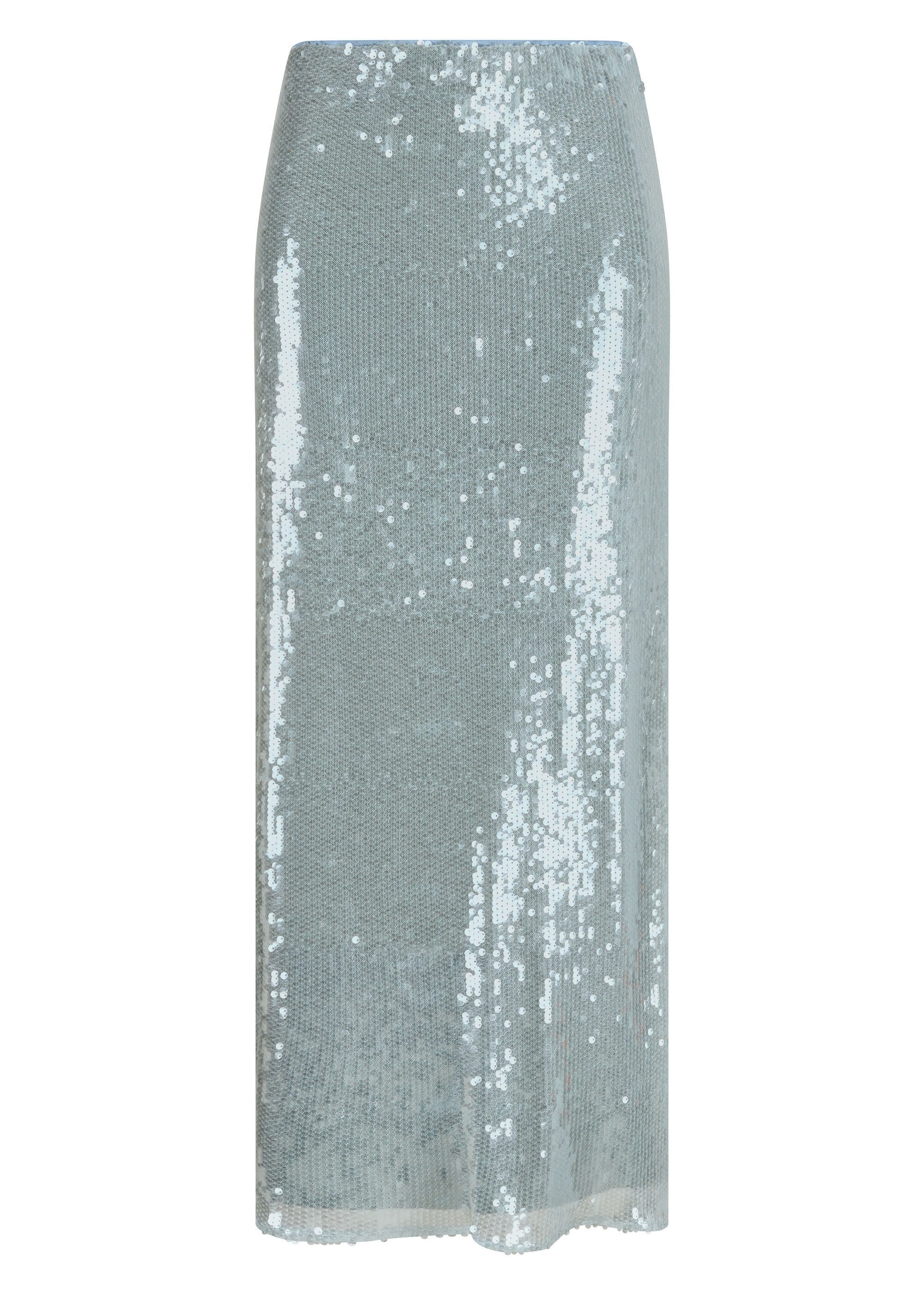 Nicowa A-Linien-Rock SILOWA mit Schlitz aus Paillettenstoff günstig online kaufen