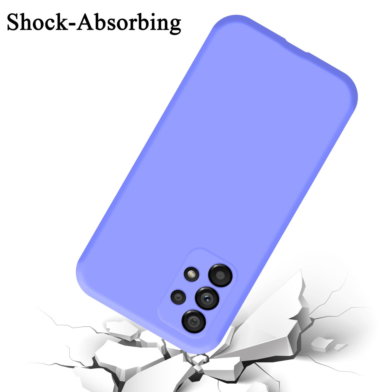 Cadorabo Handyhülle für Samsung Galaxy A53 5G Hülle Samsung Galaxy A53 5G, Flexible Hülle TPU Silikon Schutzhülle Back Cover Case