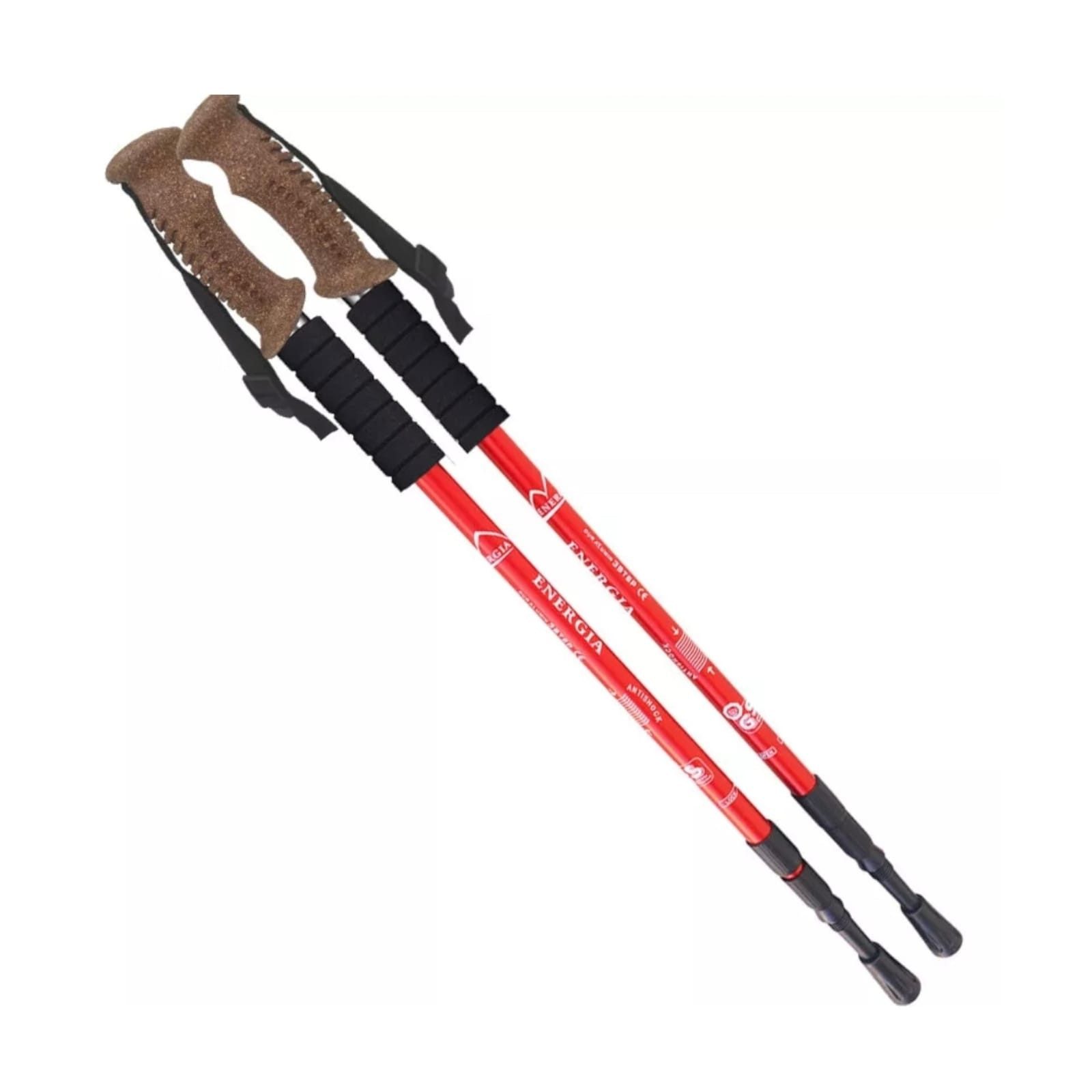 KEINerlei® Nordic-Walking-Stöcke Nordic Walking Paar Stöcke Teleskop Wandern Trekking Antischock