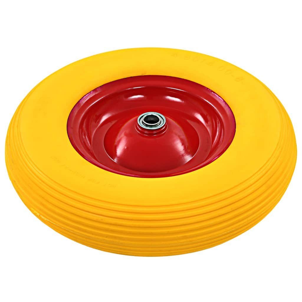 vidaXL Schubkarre Schubkarrenrad mit Achse Massives PU 4,00 - 8 390 mm