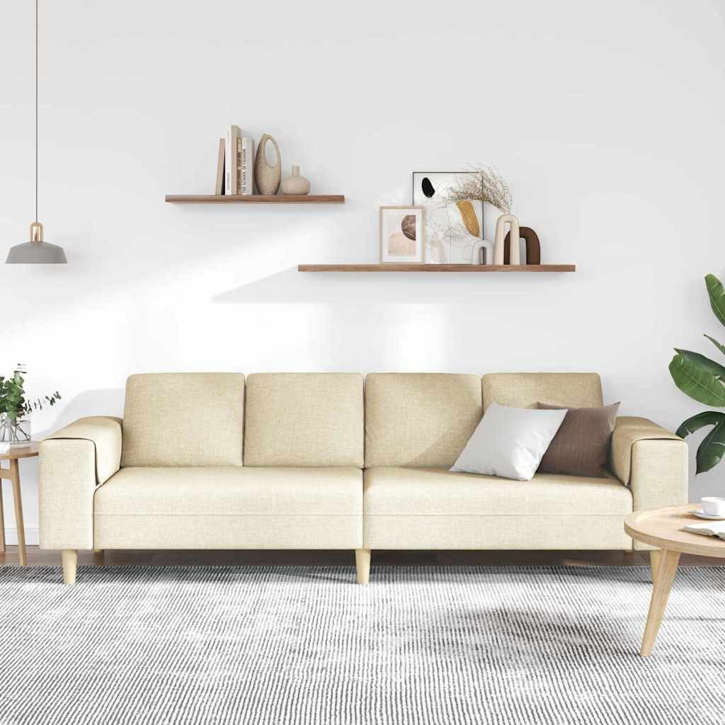 vidaXL Sofa Sofa Set Creme Stoff, günstig online kaufen