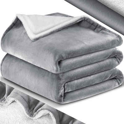 Wohndecke, KESSER, Kuscheldecke Flauschige Sherpa Extra Weich & Warm Wohndecke Flanell