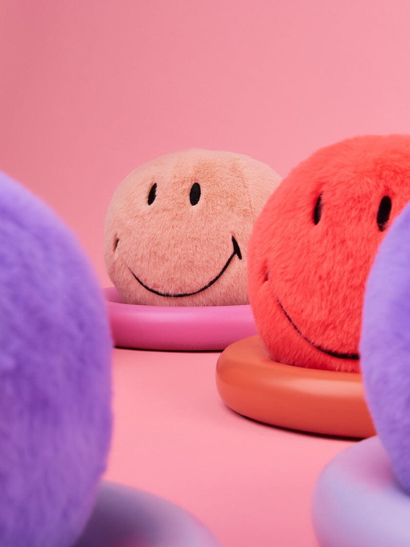 Bon Ton Toys Kuscheltier Bon Ton Toys x Smiley – Smiley Eco Fuzzy-Rosa-13 cm