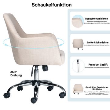 Dehong Drehstuhl mit Wippfunktion, höhenverstellbar, Armlehnen,Ergonomischer Bürostuhl