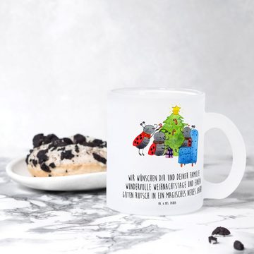 Mr. & Mrs. Panda Teeglas Weihnachten Smörle - Transparent - Geschenk, Pfefferminzstange, Winte, Premium Glas, Liebevolles Design