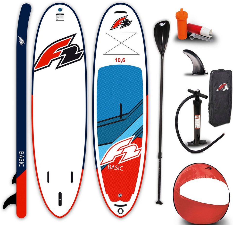 F2 Inflatable SUP-Board Basic Roundsail 10,6 red, (Set, 6 tlg., inkl. F2  Rund-/Windsegel)