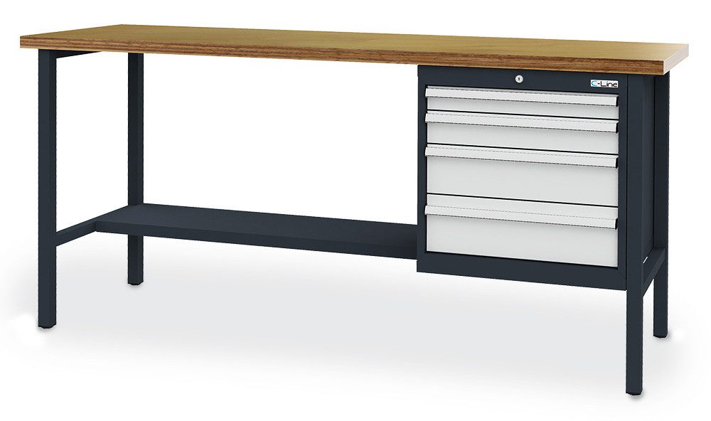 Simplaflex Werkbank Simplaflex Kastenwerkbank mit 4 Schubladen