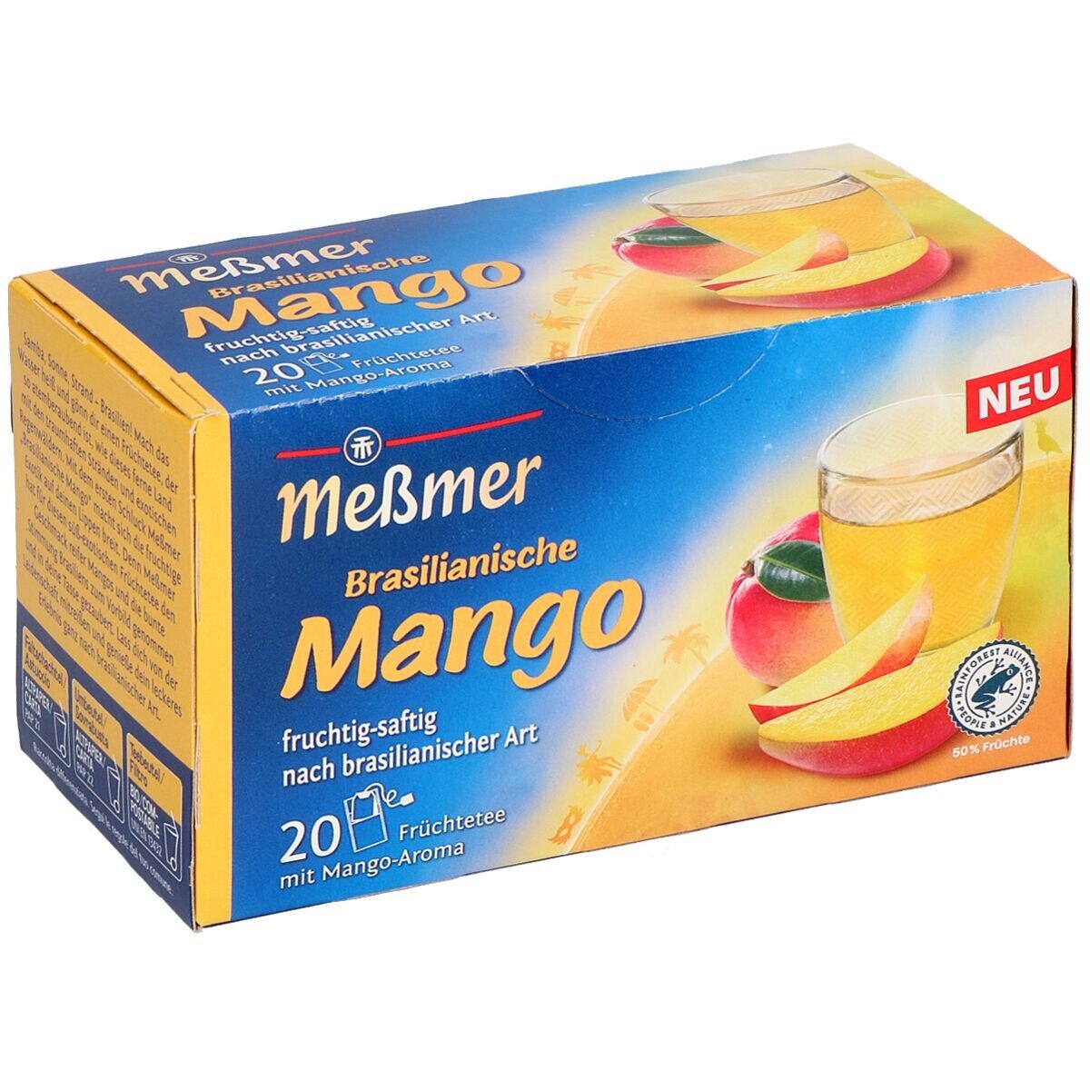 Meßmer Tee Brasilianische Mango, Früchtetee mit Mango-Aroma