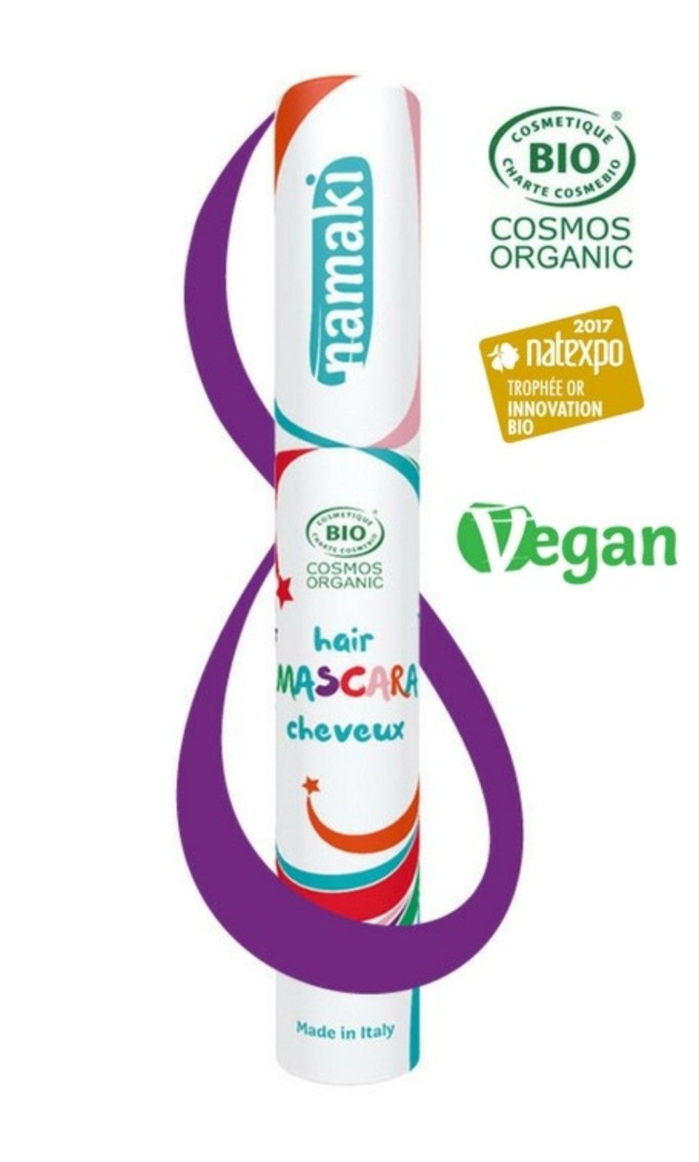 Namaki Haar-Mascara für Kinder – Temporäre, auswaschbare Haarfarbe, Bunte Haarfarbe für Kinder – Vegane, Bio-zertifizierte Mascara