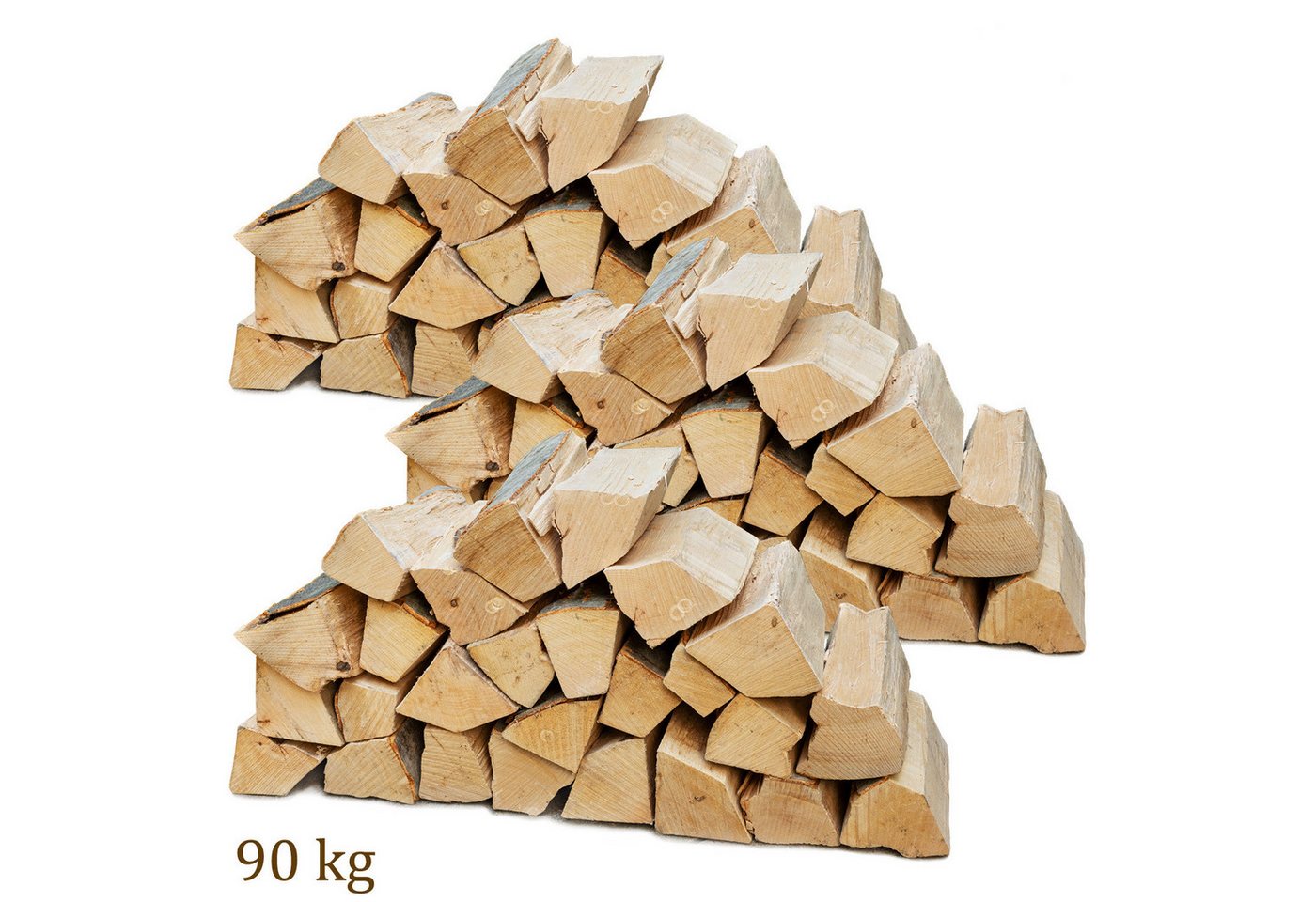 Flameup Kaminholz Brennholz Kaminholz Holz 90kg Ofen Kamin Kaminofen Grill Buche 25 cm, 90 kg