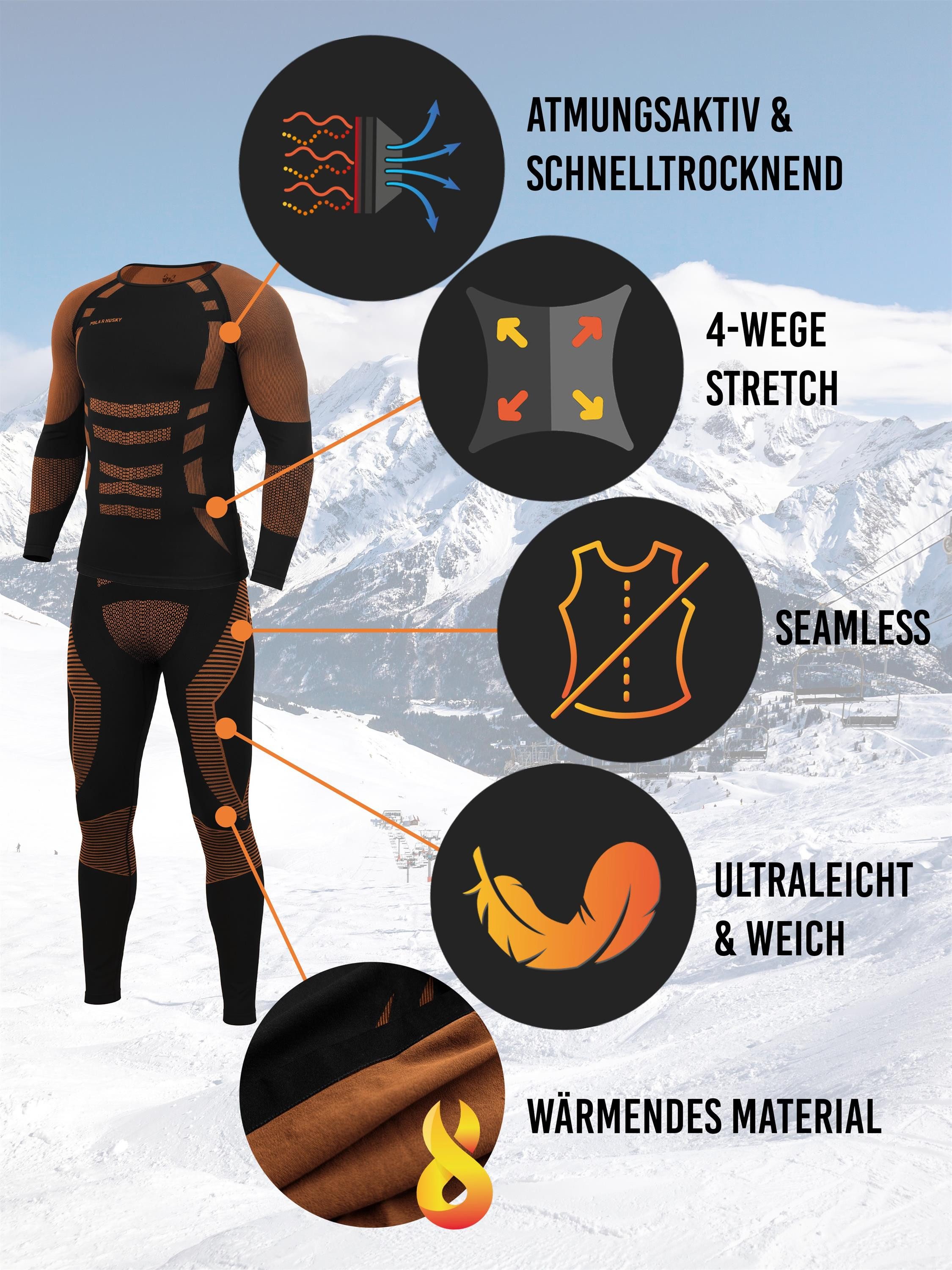 normani Sportanzug Herren Sport-Funktionsunterwäsche Set Hemd + Hose, Herre günstig online kaufen