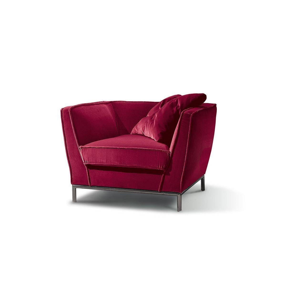 JVmoebel Sessel Luxus Einsitzer Sessel Rot Polster Relax Design Italienische Möbel (Sessel), Made in Europe