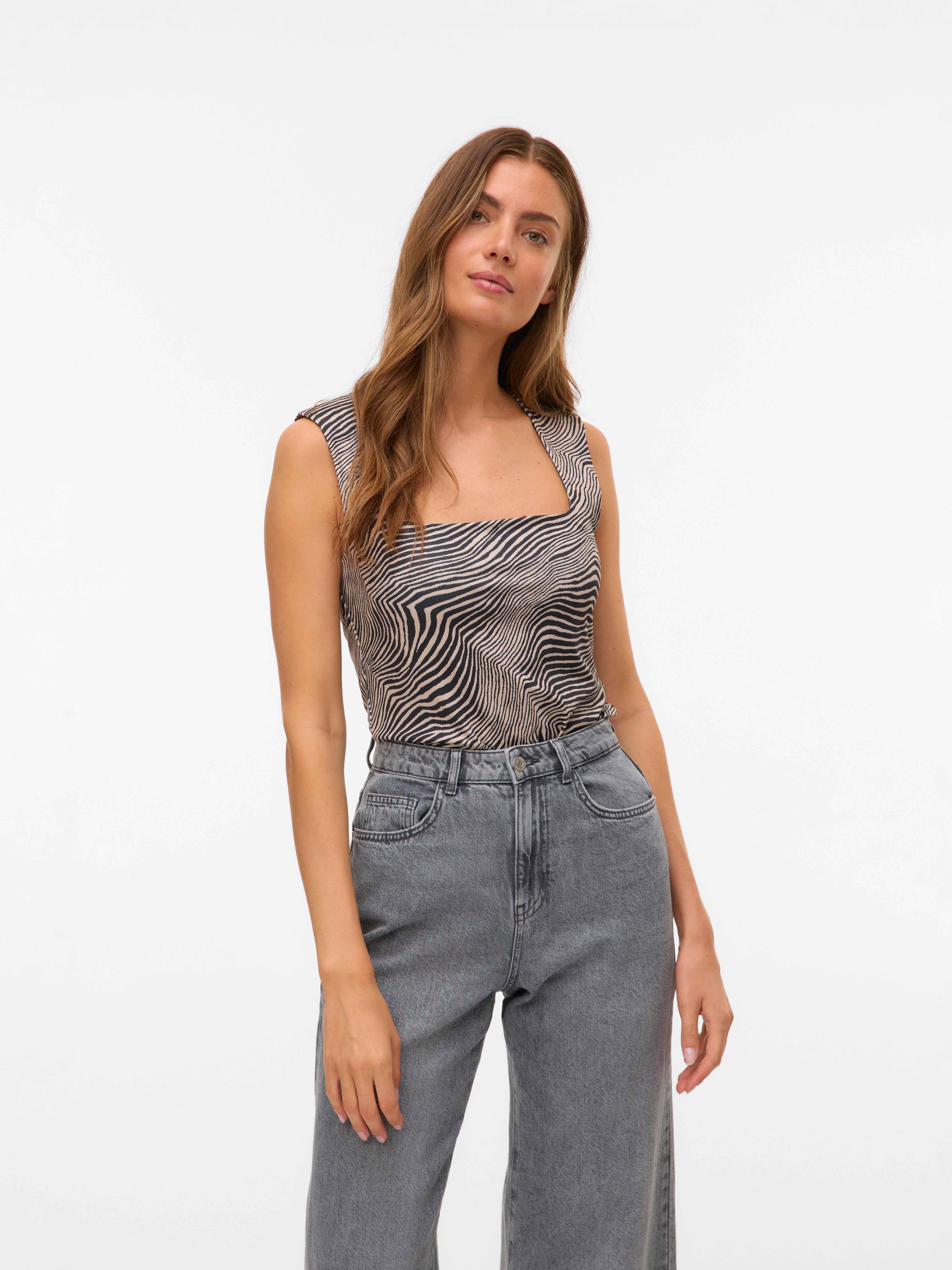 Vero Moda Shirttop VMMILLION SL SQUARE günstig online kaufen