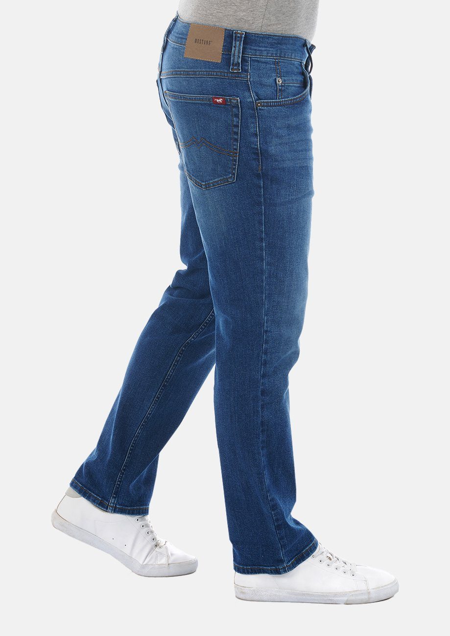MUSTANG mit Fit Stretch Tramper Hose Middle (1014415-5000-582) Medium Regular Jeanshose Straight-Jeans Herren Denim