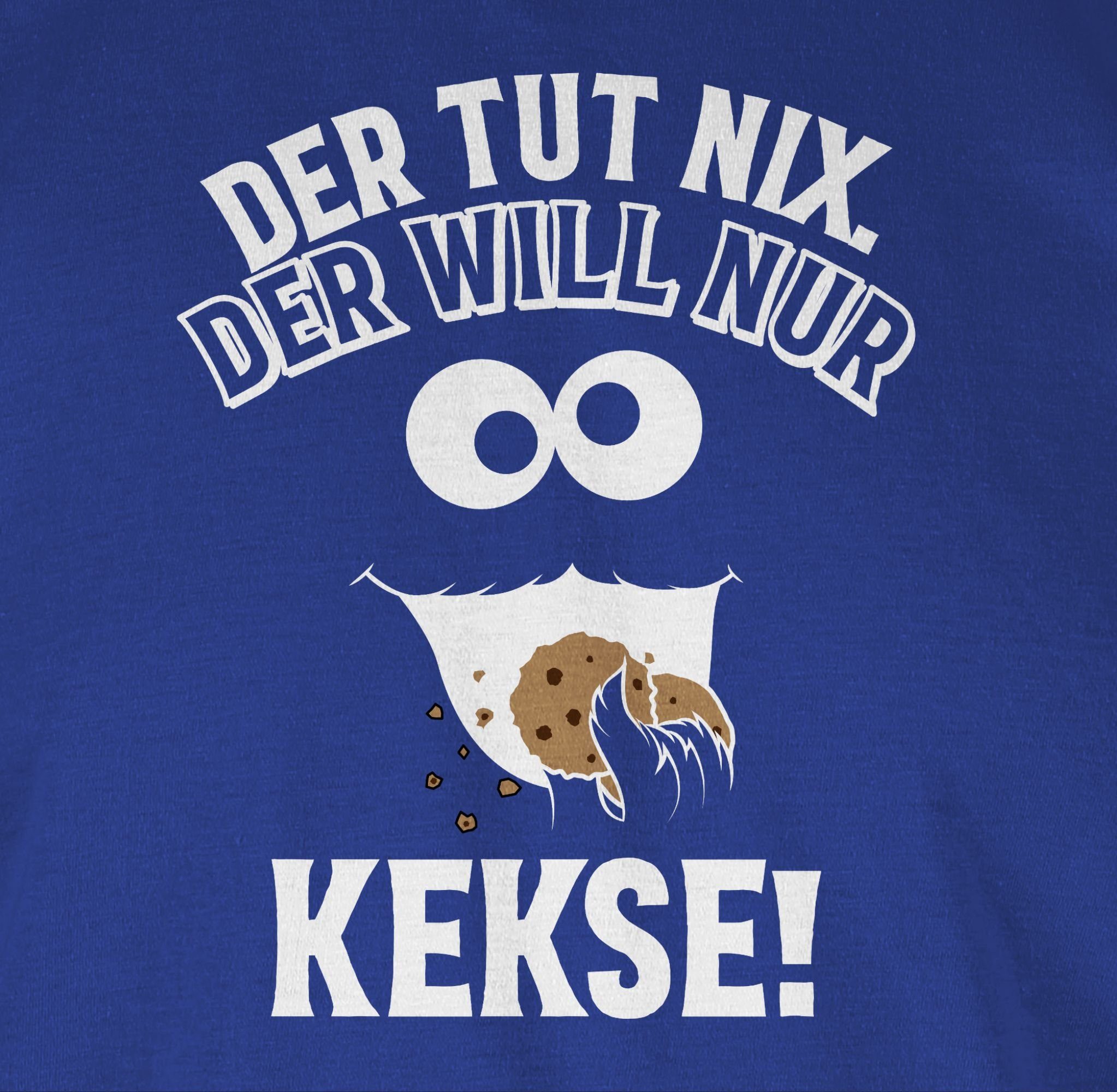 Der Der Karneval Cookie 02 Shirtracer T-Shirt Royalblau Monster Keksmons nix. tut nur Krümelmonster Kekse! will Outfit
