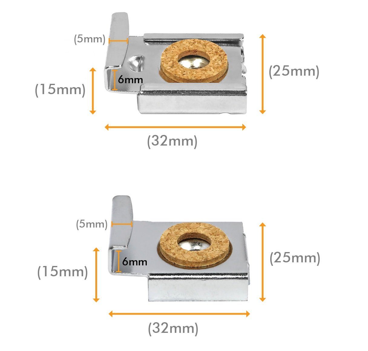 Spiege und Clips Regal Dübel Schrauben, mit BAYLI Stück Spiegelaufhängung - 4 Set