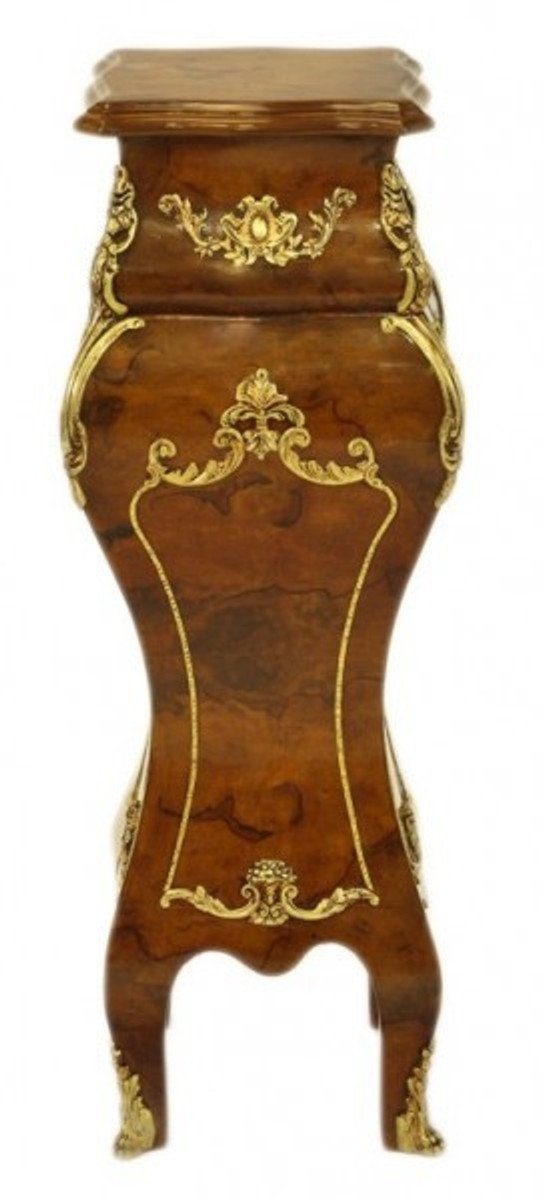 Casa Padrino Beistelltisch Barock Säule Mahagoni / Gold - Beistelltisch - Säule H 60 x B 25 x T 25 cm