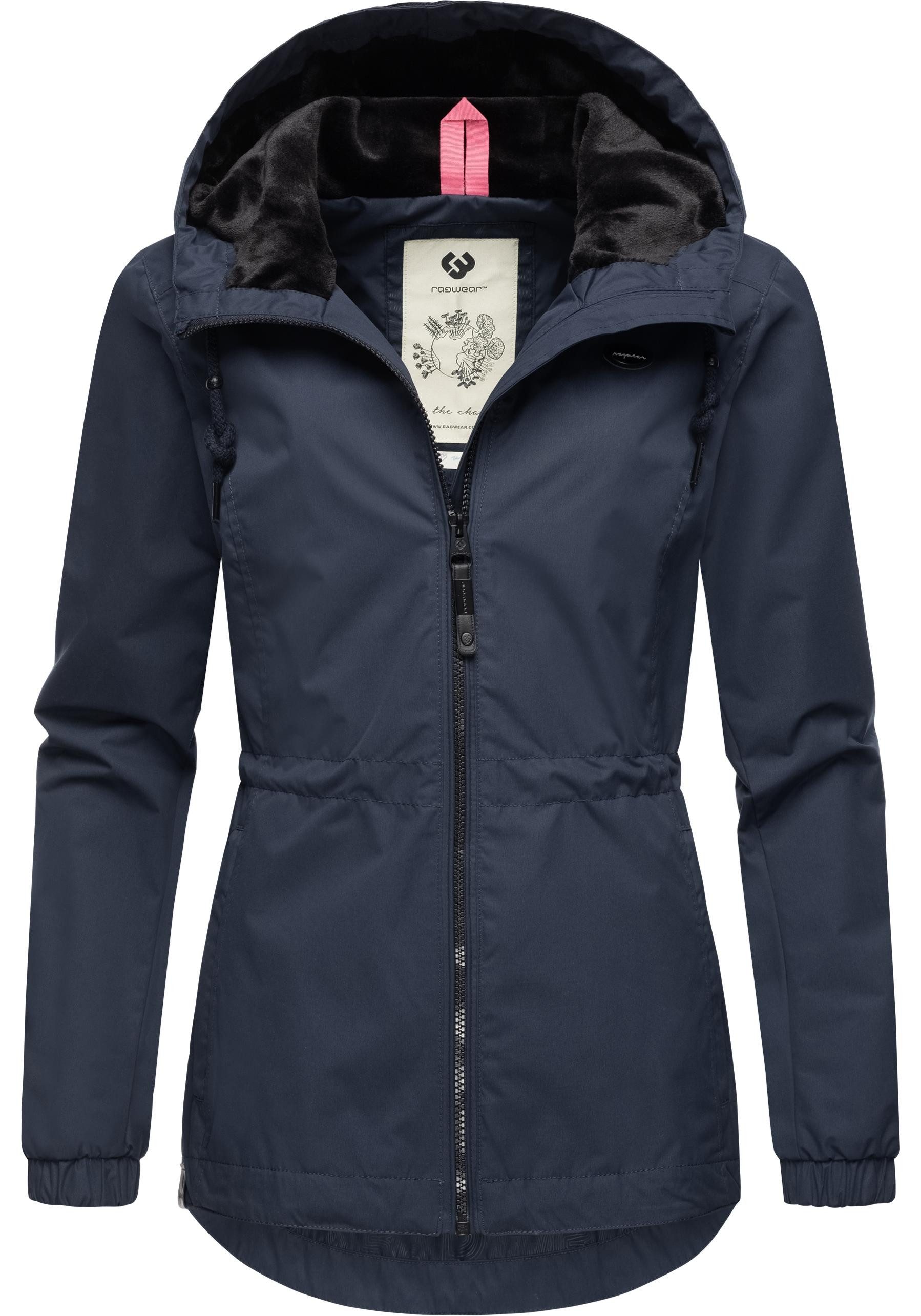 Ragwear Outdoorjacke Danka Wasserdichte Übergangsjacke mit großer Kapuze