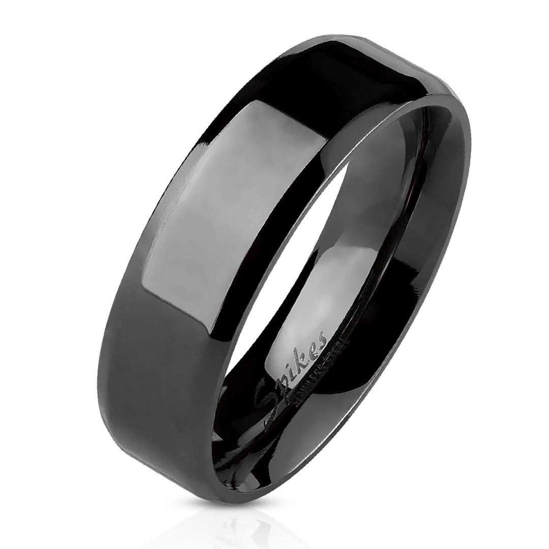 Order & Smile Schmuck Partnerring Partnerring schwarz: Edelstahl Ring