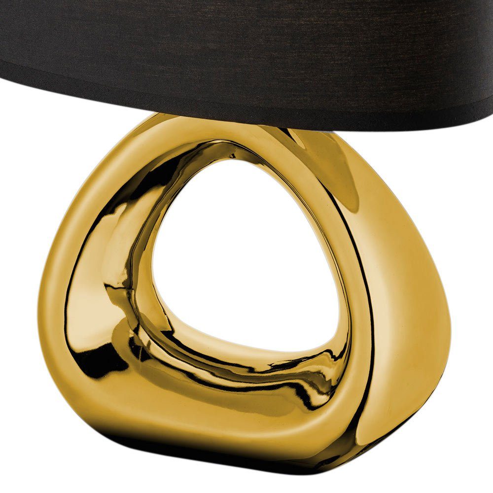 etc-shop Lampe GOLD Zimmer Wohn LED Tisch Keramik Lese Textil Leuchtmittel Tischleuchte, inklusive, Warmweiß, Farbwechsel, Leuchte