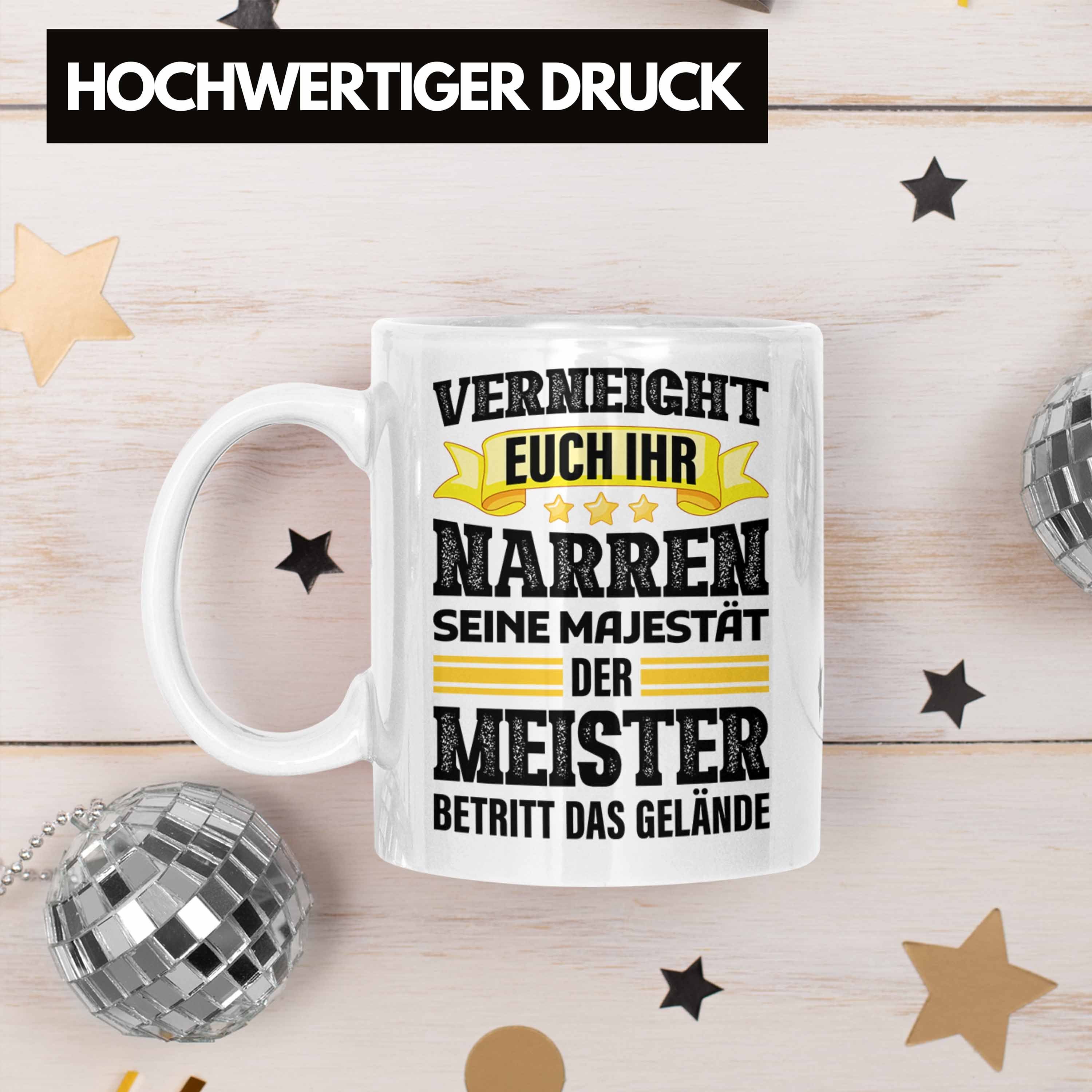 Elektrotechnik Elektronik Trendation Prüfung - Tasse Trendation Meisterprüfung Meister Tasse Mann Dachdecker Schreiner Geschenk Weiss Bestanden Metallbauer Maler