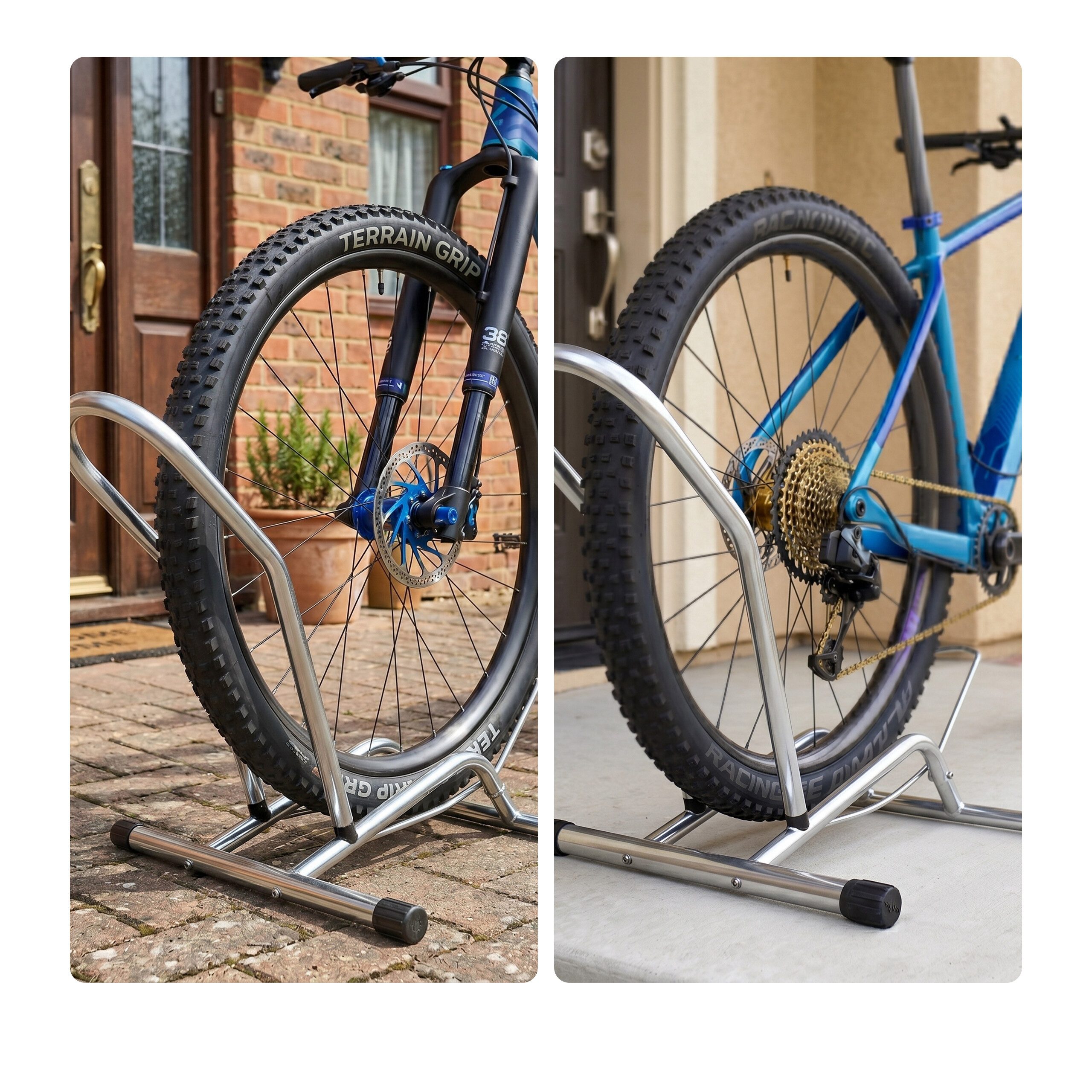 relaxdays Fahrradständer bis 29 Zoll, silber