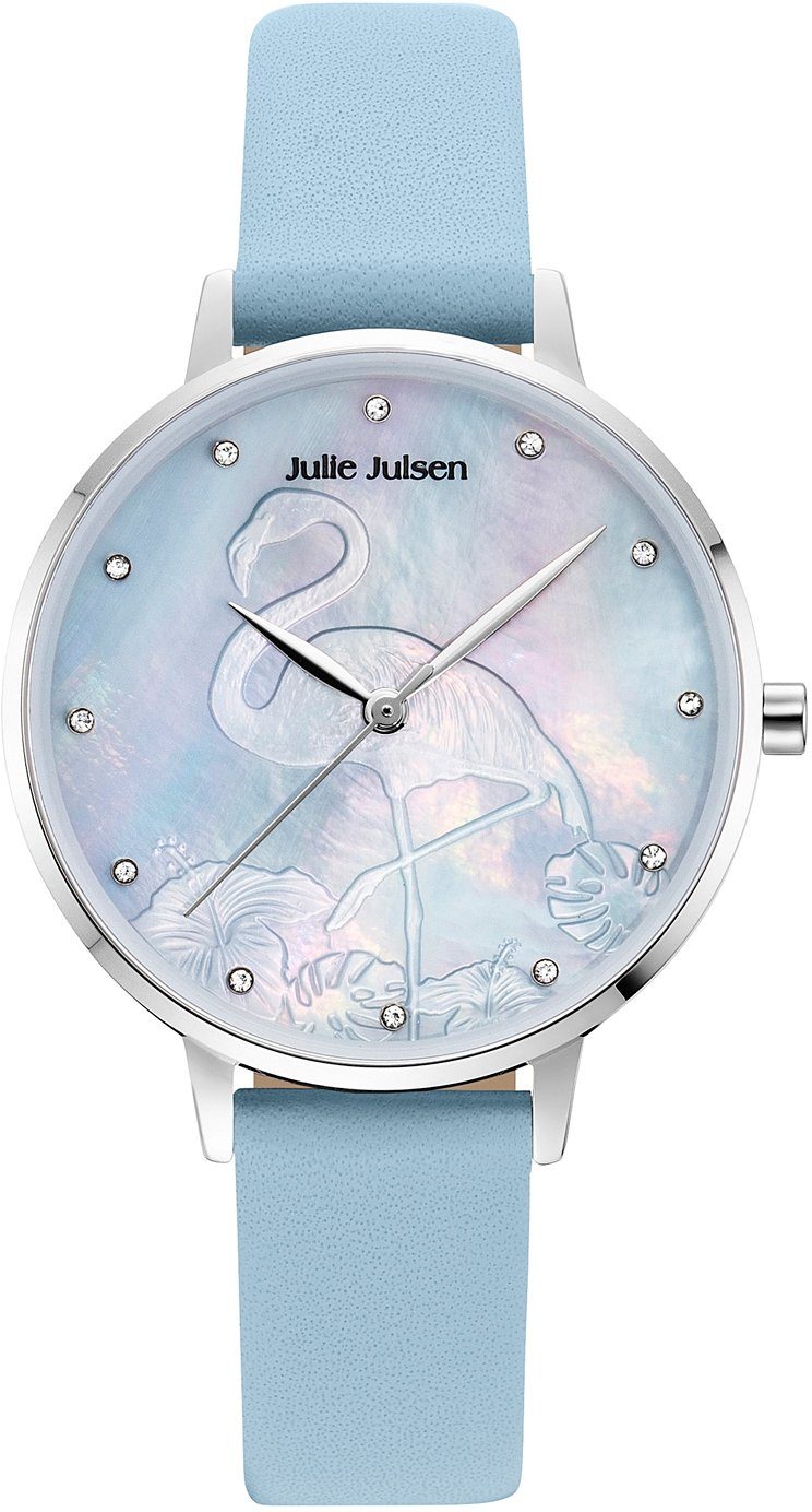 Julie Julsen Quarzuhr Flamingo Blue, JJW1006SL-01