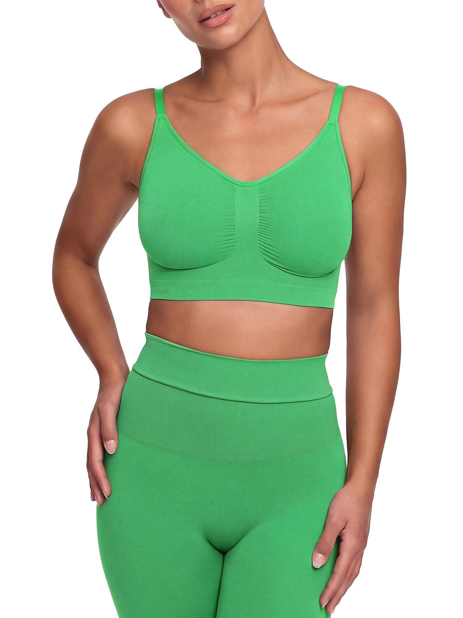 cfab (creamy fabrics) Bügelloser BH Comfort Bralette-Poison Green-5XL (1-tlg)